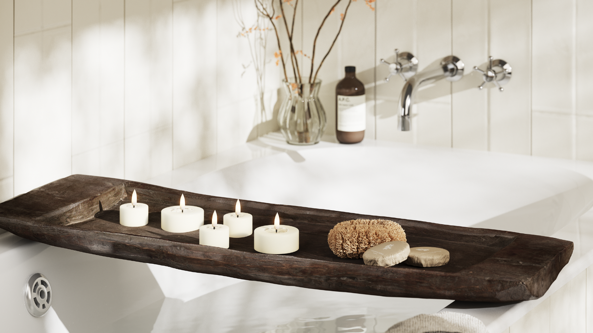 Foi naturelle LED Géant Bougie chauffe-plat Avec Wetlook ™ Design