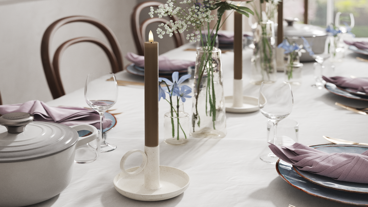 LED de vida real Vela fina Com design wetlook ™