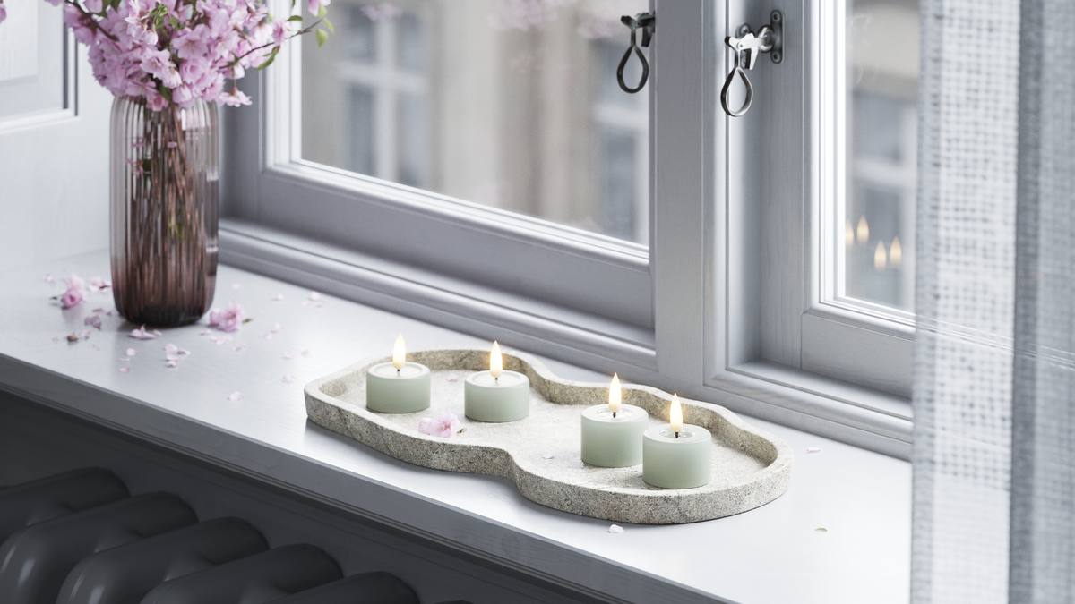 LED Géant Bougie chauffe-plat Avec réaliste LED flamme