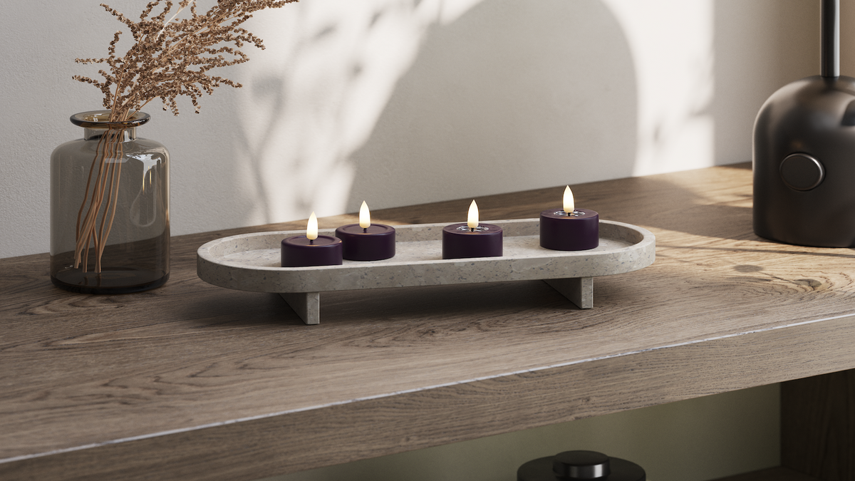Foi naturelle LED Géant Bougie chauffe-plat Avec Wetlook ™ Design