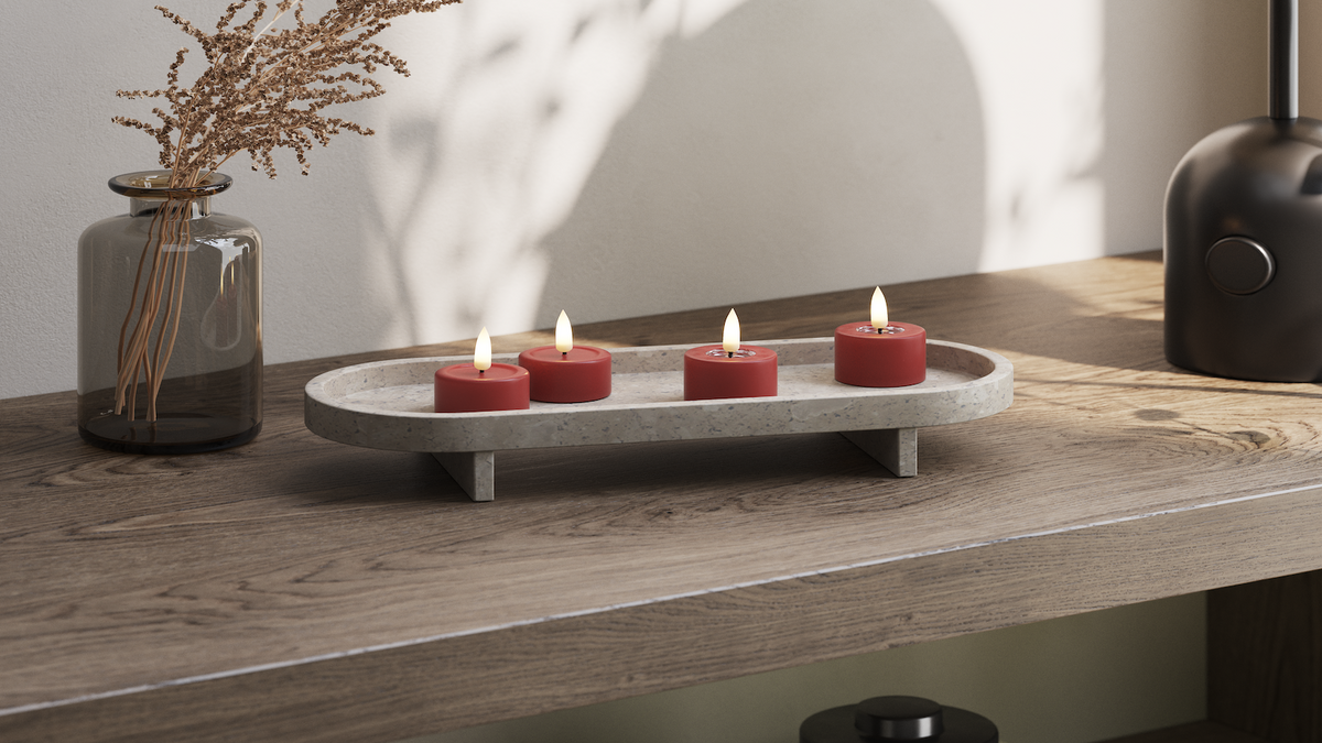 Foi naturelle LED Géant Bougie chauffe-plat Avec Wetlook ™ Design