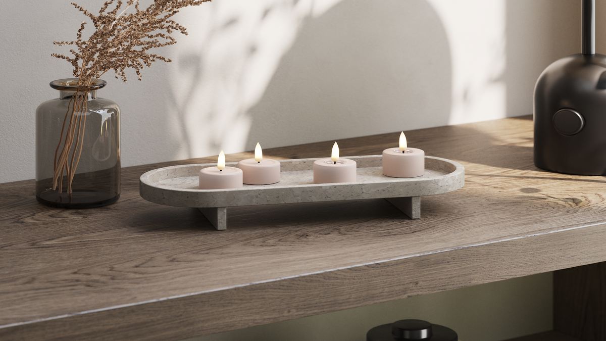 Foi naturelle LED Géant Bougie chauffe-plat Avec Wetlook ™ Design