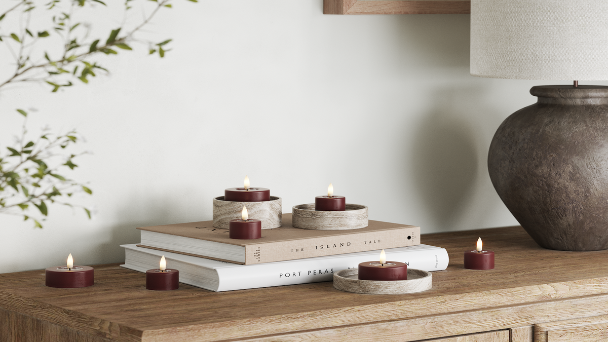 LED Géant Bougie chauffe-plat Avec réaliste LED flamme