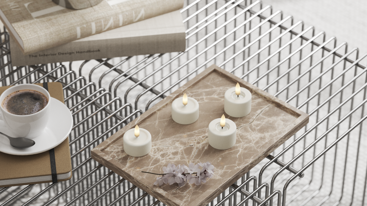 Foi naturelle LED Bougie chauffe-plat Avec Wetlook ™ Design