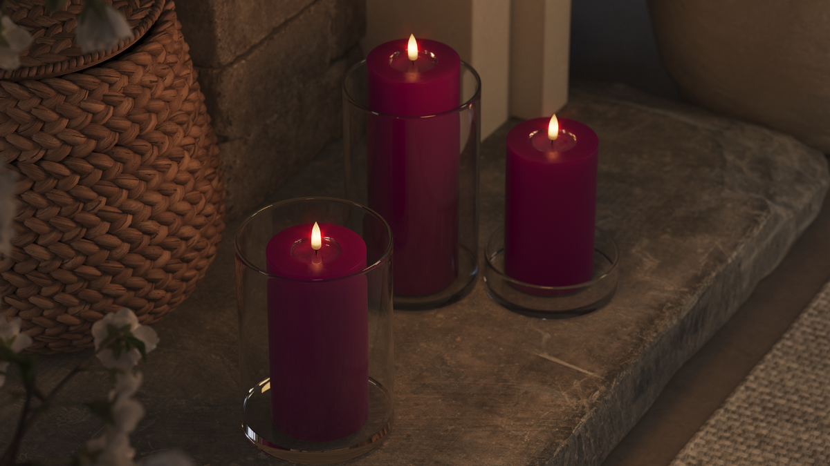 LED Bougie pilier Avec réaliste LED flamme