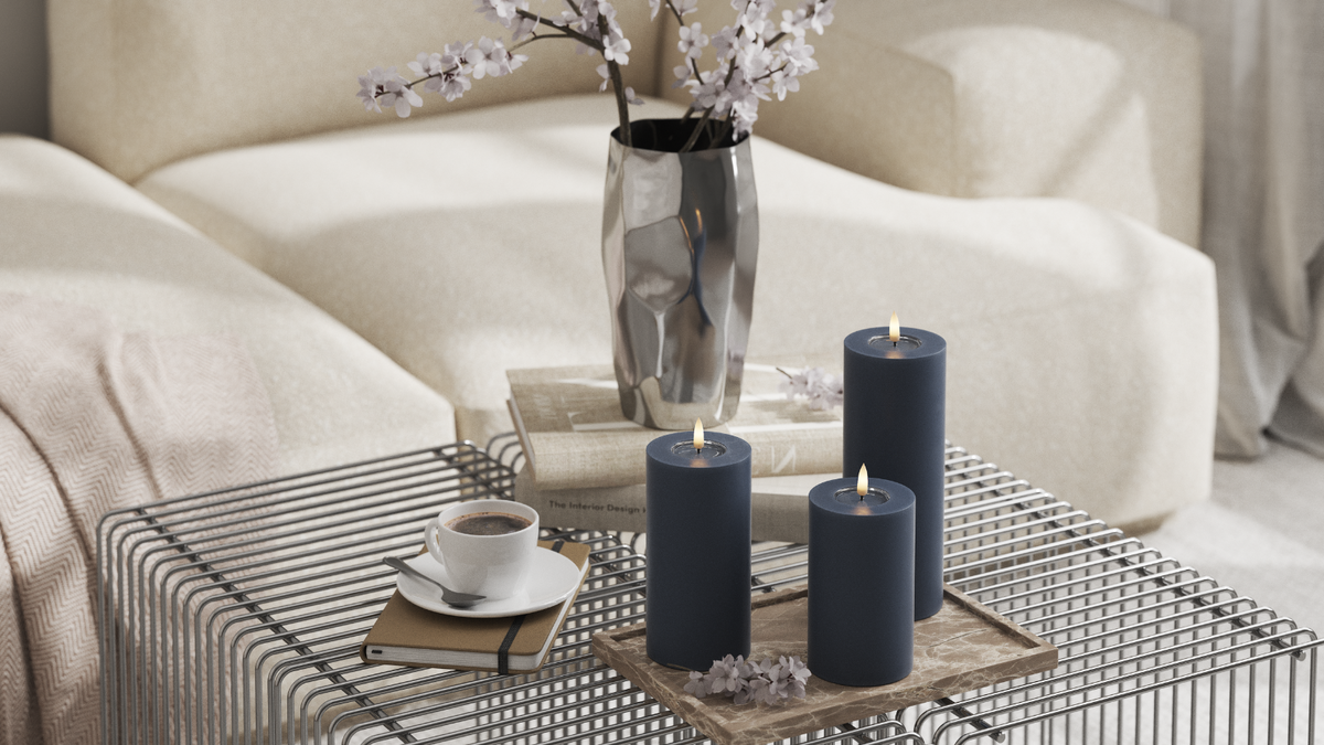 Foi naturelle LED Bougie pilier Avec Wetlook ™ Design