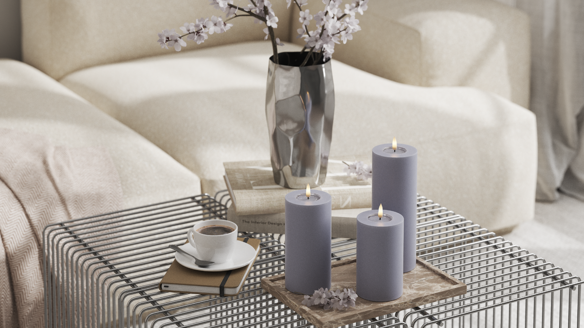 Foi naturelle LED Bougie pilier Avec Wetlook ™ Design