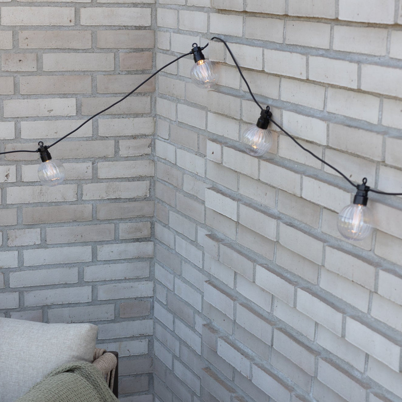 Deluxe Homeart Eksklusiv stribede lyskæde Ø6 startsæt Lyskæde 2