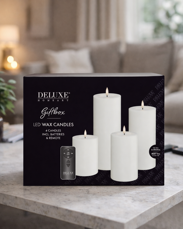 Bougie pilier coffret cadeau avec télécommande