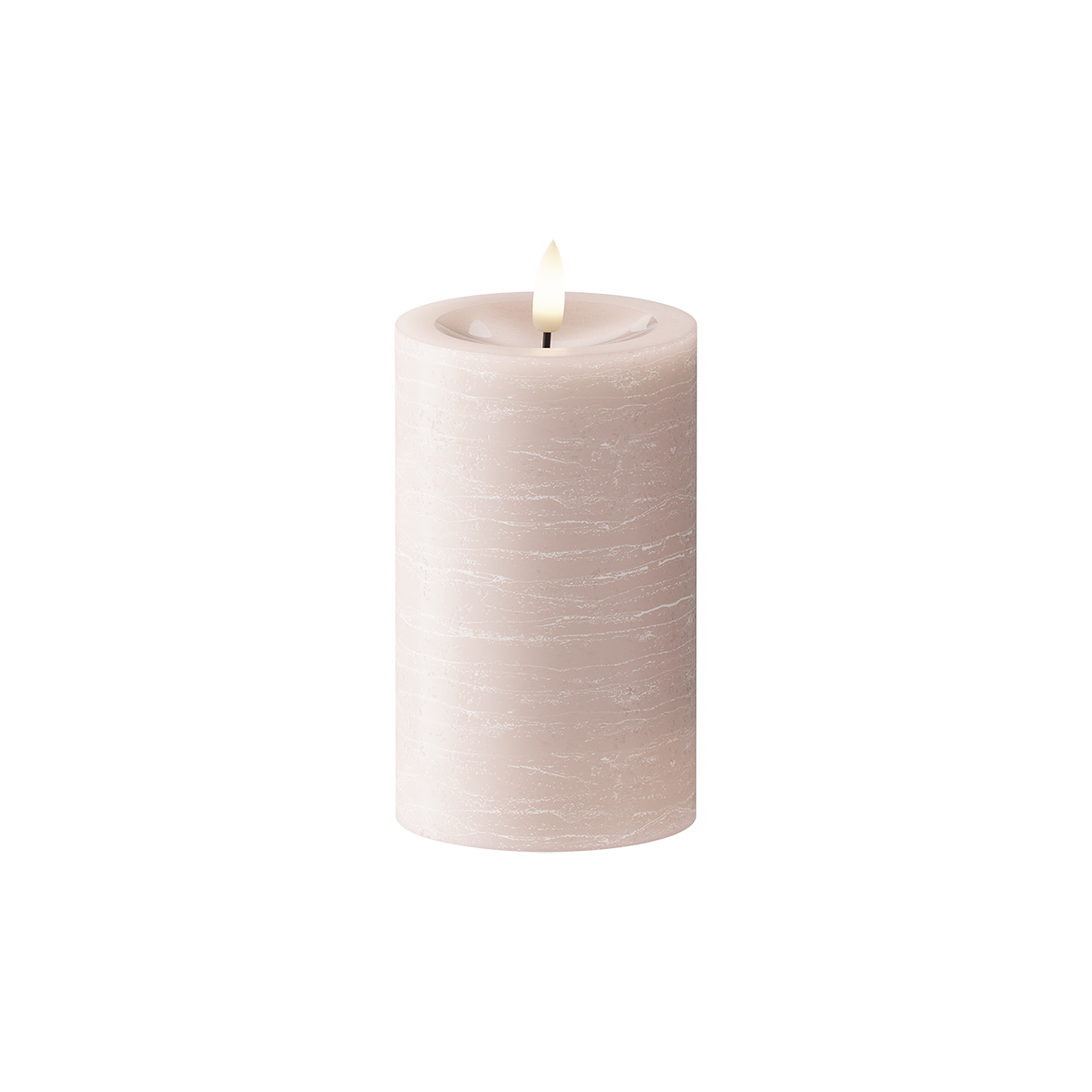 LED Bougie pilier Ø 7,5 x 12,5 cm Rose