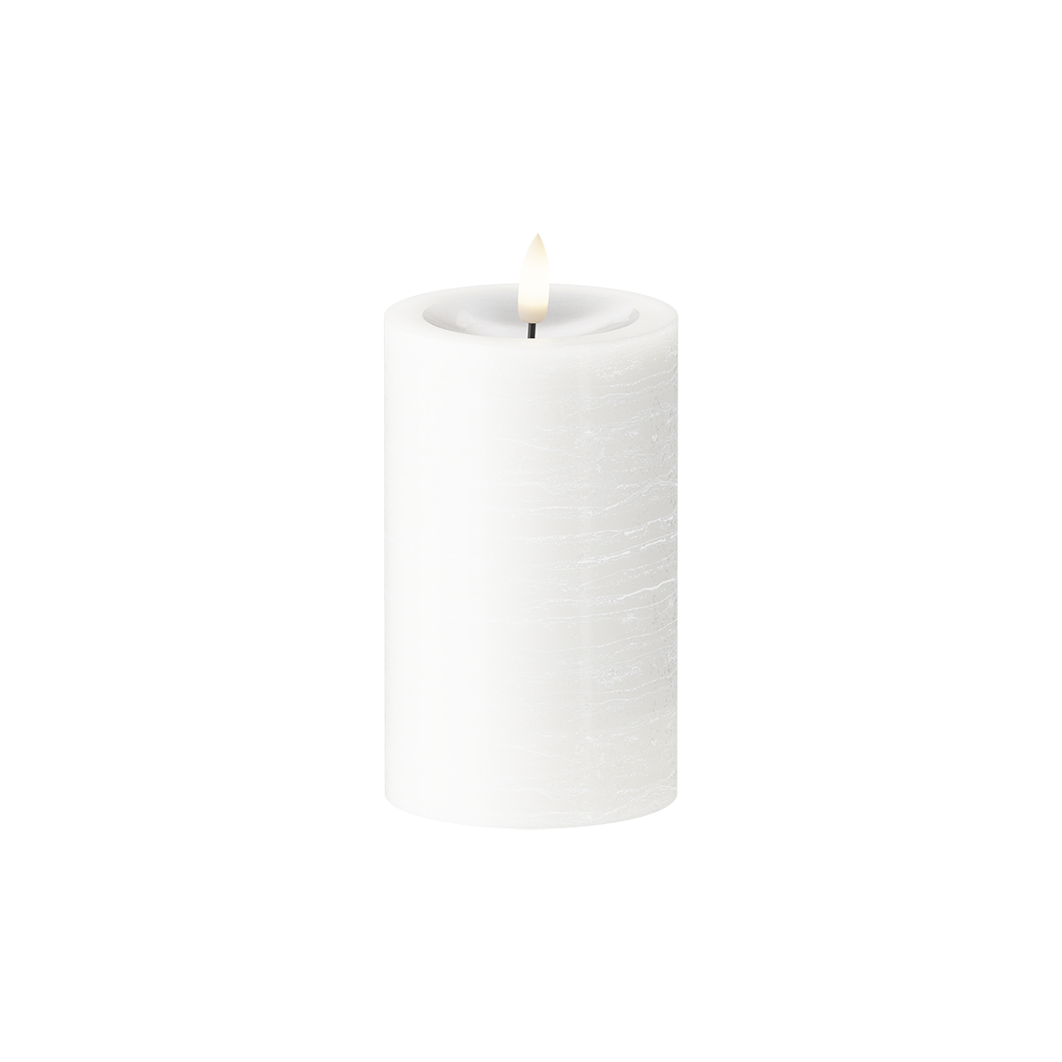 LED Bougie pilier Ø7,5 x 12,5 cm Blanc