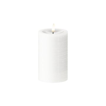 LED Bougie pilier Ø7,5 x 12,5 cm Blanc