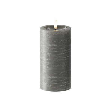 LED Bougie pilier Ø 7,5 x 15 cm Gris foncé
