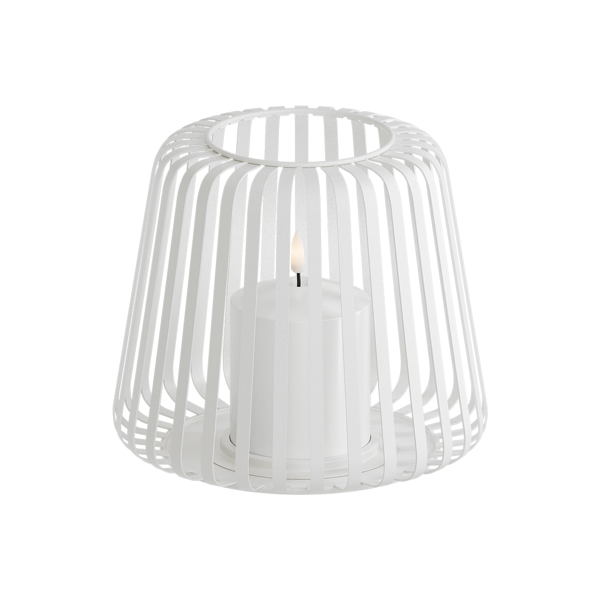 LED Lanterne Ø 20 x 17 cm Blanc