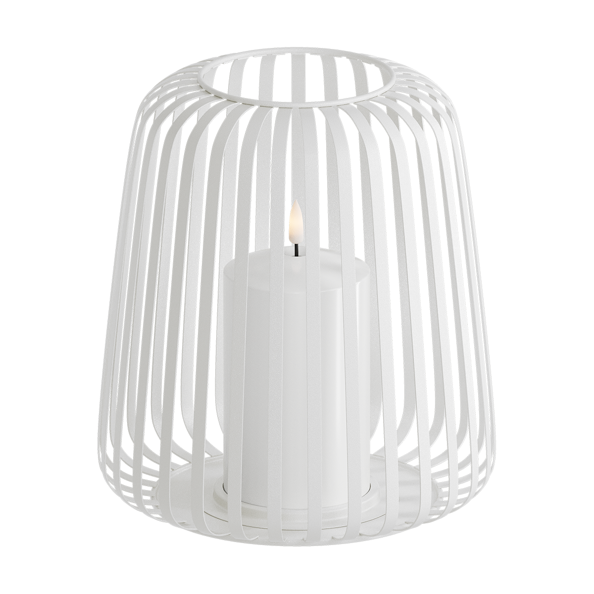 LED lucerna Ø 20 x 22 cm Bílá