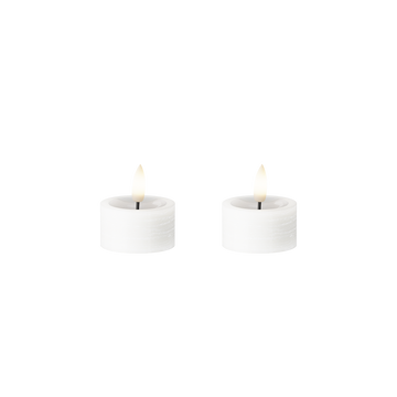 LED Värmeljus 2 st, Ø 4,5 x 2,5 cm Vit