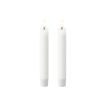 LED Bougie chandelier Look mouillé Ø 2,2 x 18,5 cm Blanc
