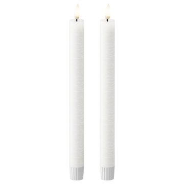 LED Bougie chandelier Look mouillé Ø 2,2 x 24,5 cm Blanc