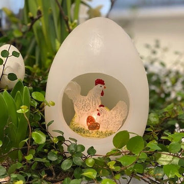 Oeuf de Pâques ouvert dans Blanc Deluxe Homeart 1