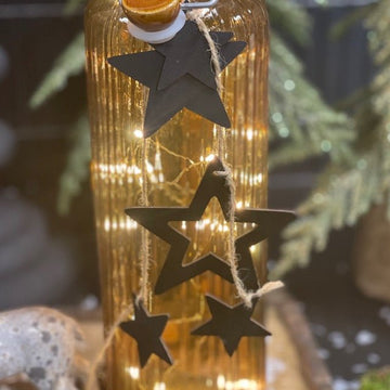 Ficelle déco avec étoiles 1m"Noir" Deluxe Homeart 1