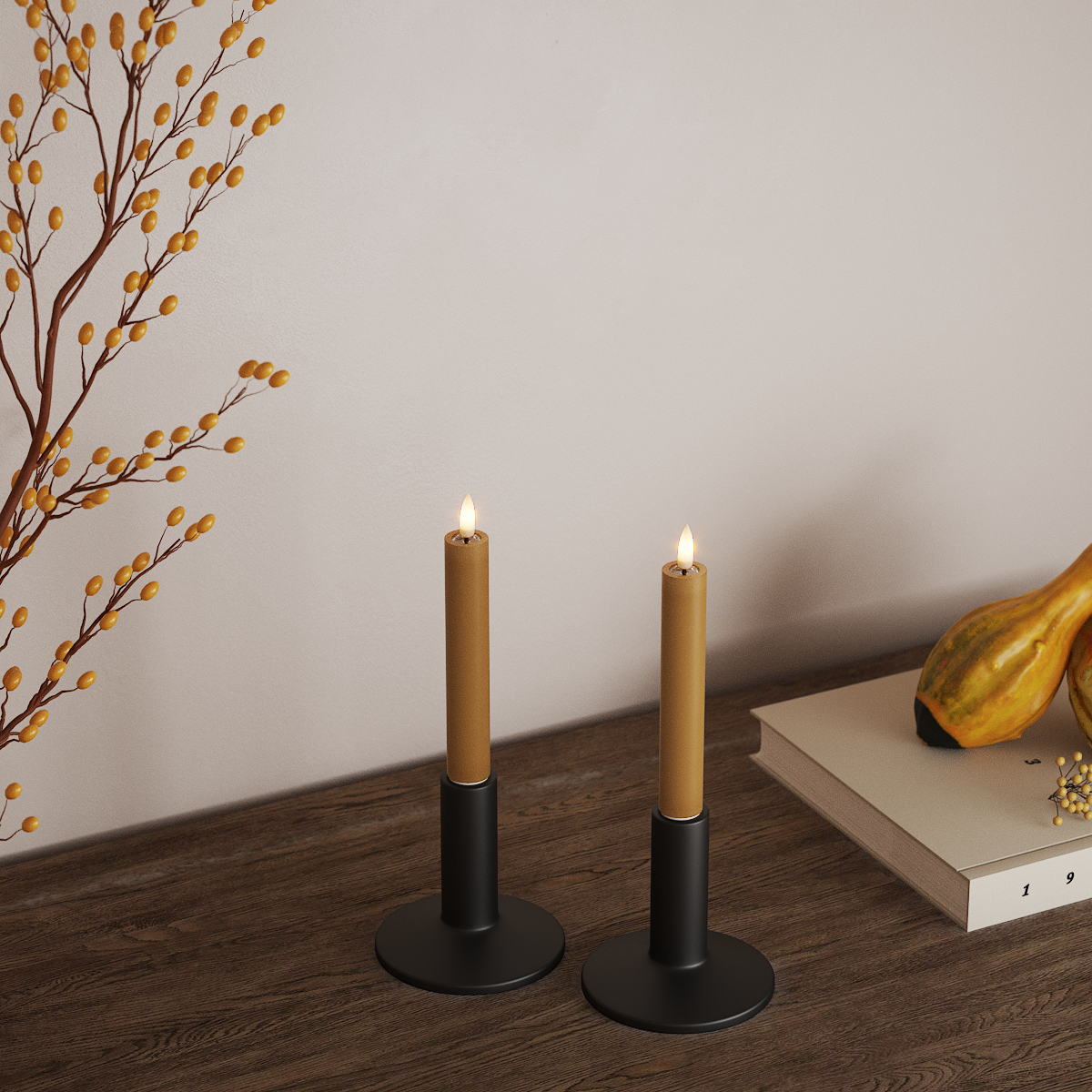 Deluxe Homeart LED Kronelys 2 stk, Ø 2 x 15 cm Karry LED kronelys 3