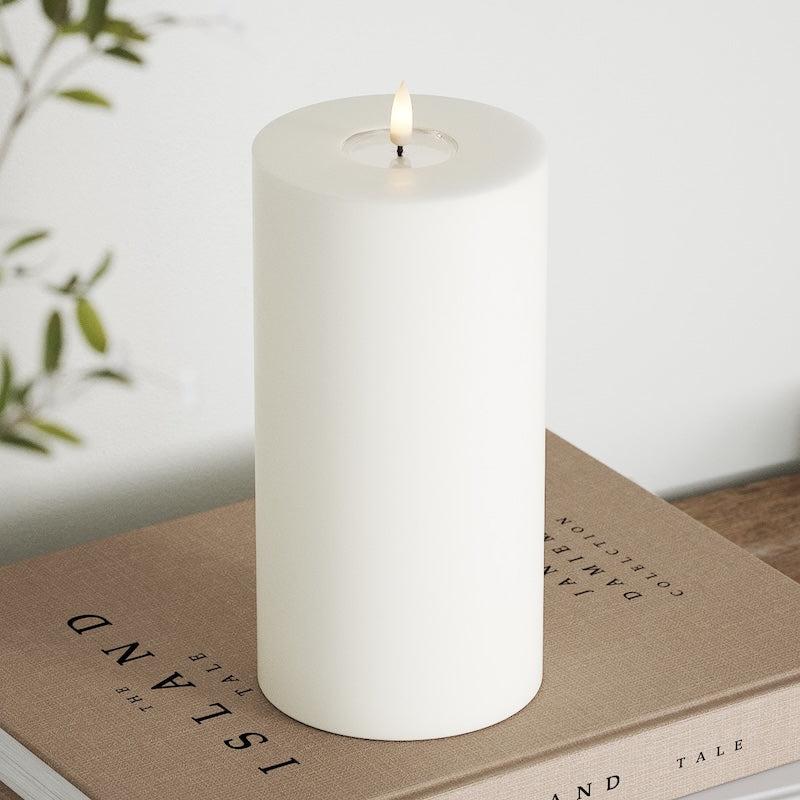 Deluxe Homeart LED Bougie pilier Ø10x20 cm Blanc