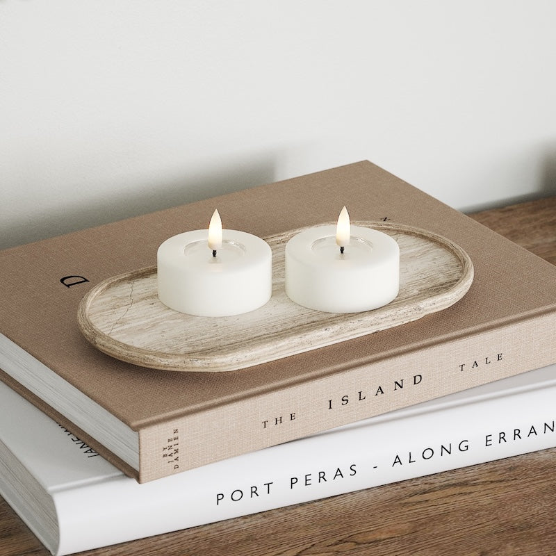 Deluxe Homeart LED Géant Bougie chauffe-plat 2 pièces (grand) Blanc