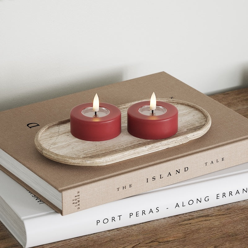 Deluxe Homeart LED Jumbo Fyrfadslys 2 stk. (Store) Cream