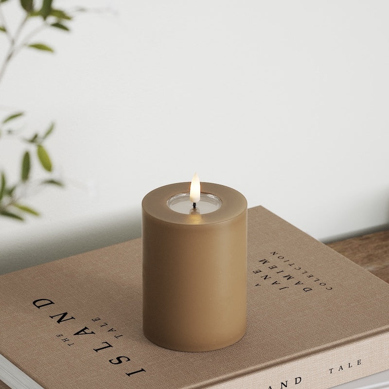 Deluxe Homeart LED Bougie pilier Ø7,5x10 cm Caramel