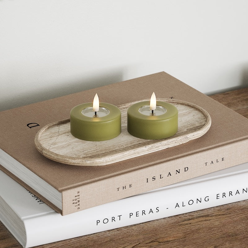 Deluxe Homeart LED Géant Bougie chauffe-plat 2 pièces (grand) Jaune clair