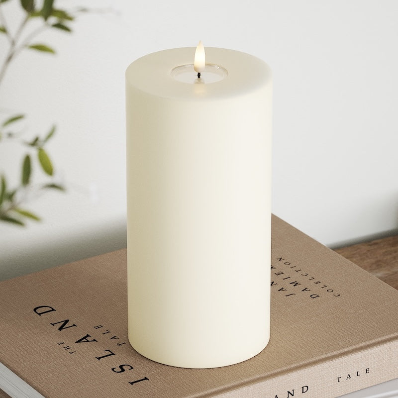Deluxe Homeart LED Bougie pilier Ø10x20 cm Crème
