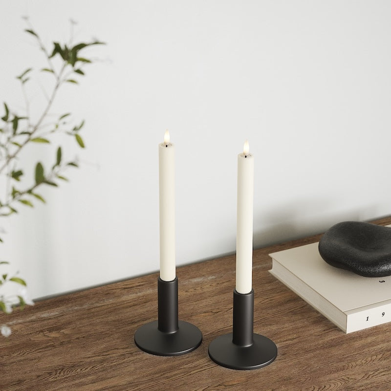 Deluxe Homeart LED Kronelys 2 stk, Ø 2 x 24 cm Cream