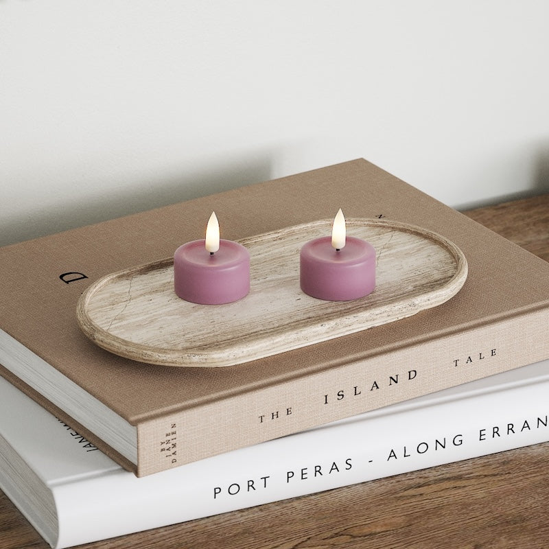 Deluxe Homeart LED Bougie chauffe-plat 2 pièces Violet clair