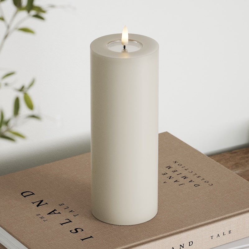 Deluxe Homeart LED Bougie pilier Ø7,5x20 cm Sable