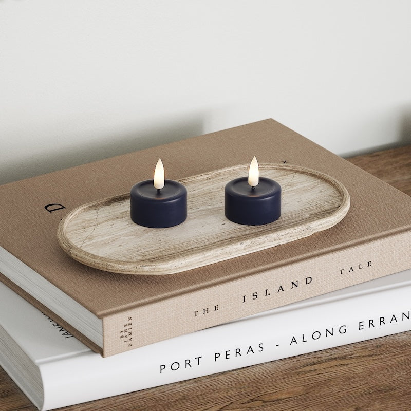 Deluxe Homeart LED Fyrfadslys 2 stk. Kongeblå