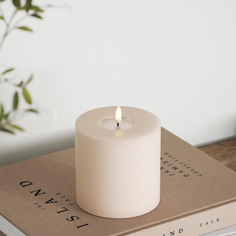 Deluxe Homeart LED Bougie pilier Ø10x10 cm Rose