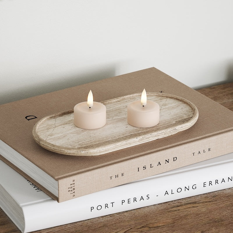 Deluxe Homeart LED Bougie chauffe-plat 2 pièces Rose