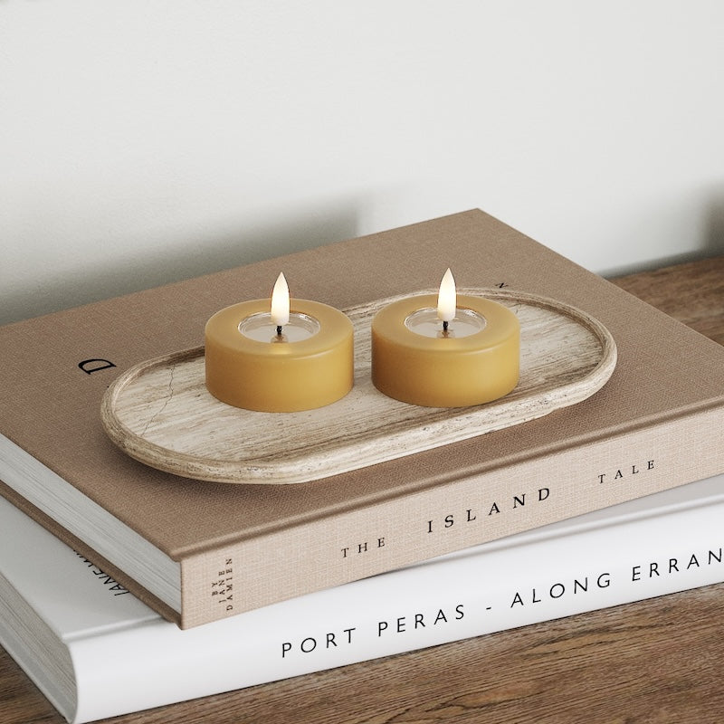 Deluxe Homeart LED Géant Bougie chauffe-plat 2 pièces Grand Curry LED géant Bougie chauffe-plat 1