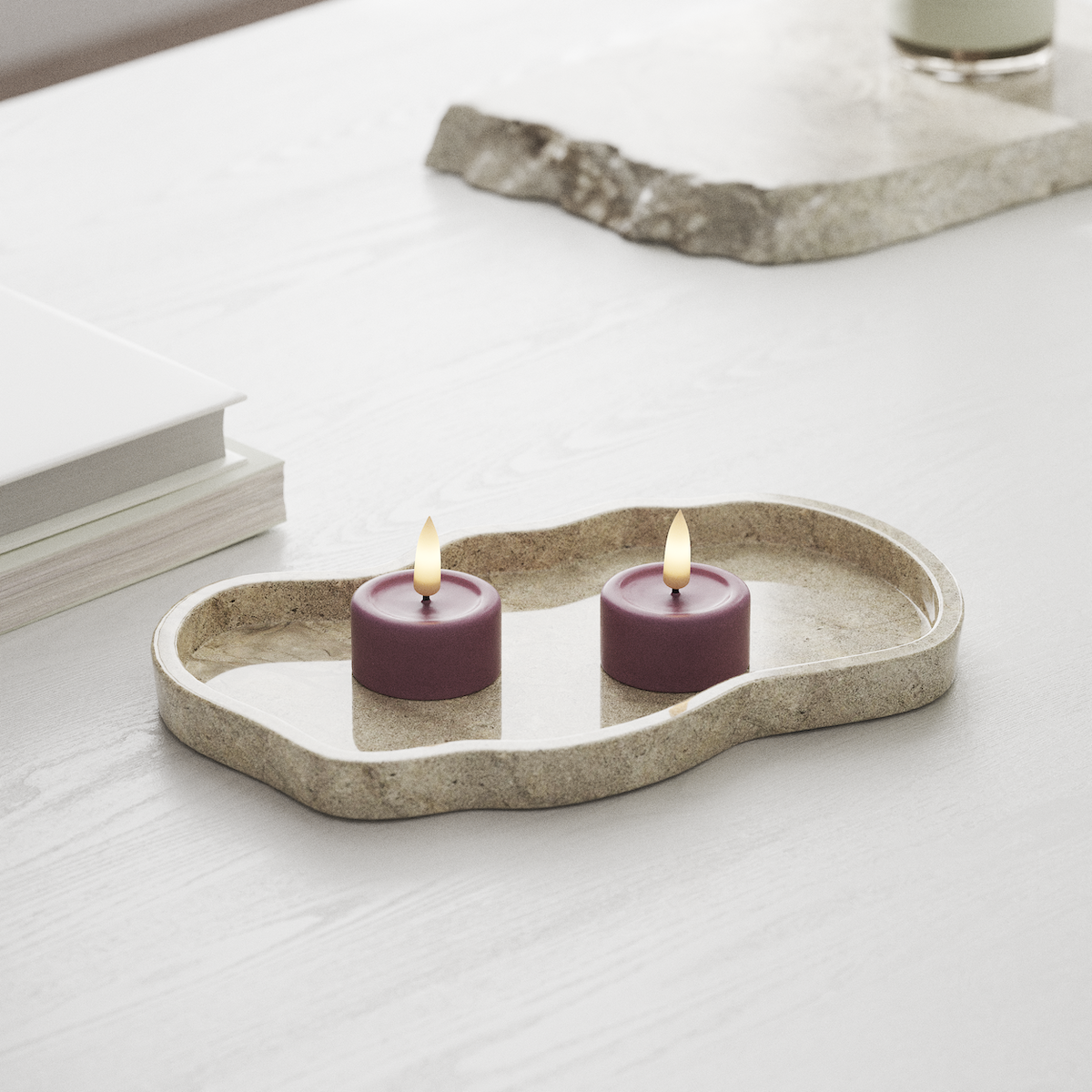 Deluxe Homeart LED Bougie chauffe-plat 2 pièces Violet clair LED Bougie chauffe-plat 1