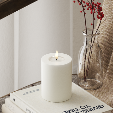 Deluxe Homeart LED Blokklys Ø 7,5 x 10 cm Hvit LED blokklys 4