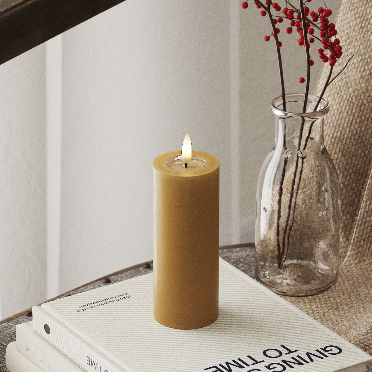 Deluxe Homeart LED Bloklys Ø 5 x 12,5 cm Karry LED bloklys 4