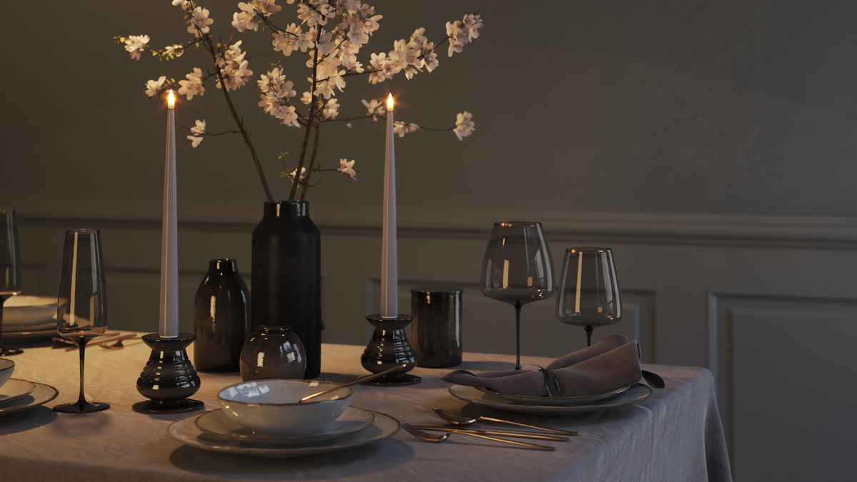 LED Kertlys med naturtro LED flamme