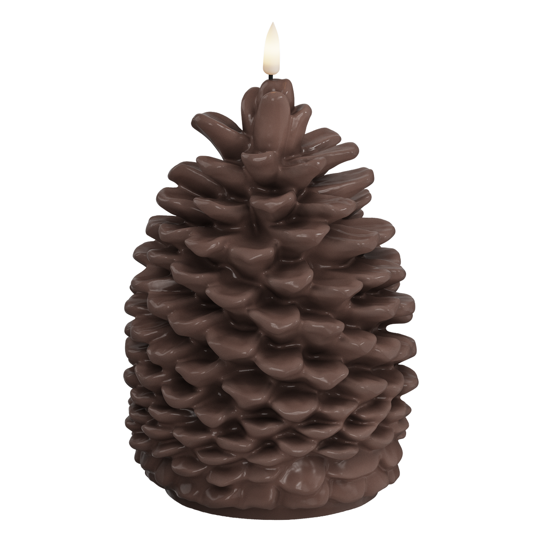 Deluxe Homeart LED Grankogle 14 x 19 cm brun LED Grankogle 1