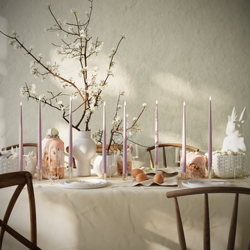 Deluxe Homeart LED Bougie effilée paquet - Violet clair - 8 pièces 38 cm Bougie effilée paquet 1