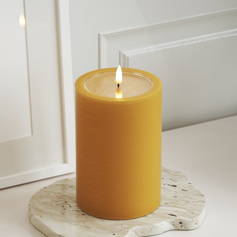 Unique Candles Unique LED Bougie pilier P 10x15 cm Curry