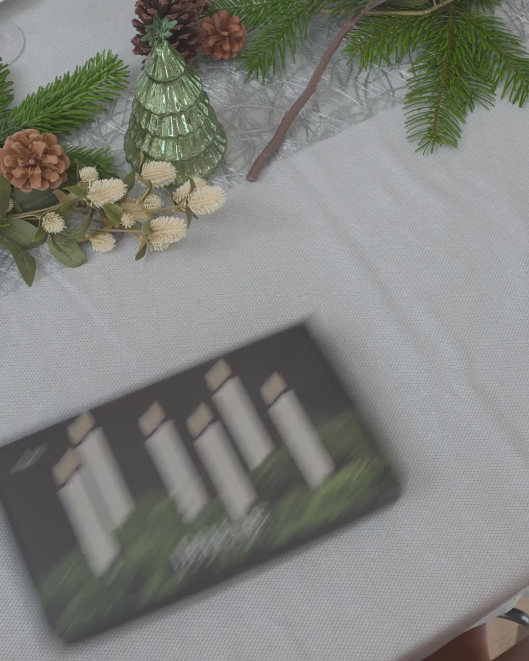 Luzes da árvore de Natal revestidas com velas 6 peças